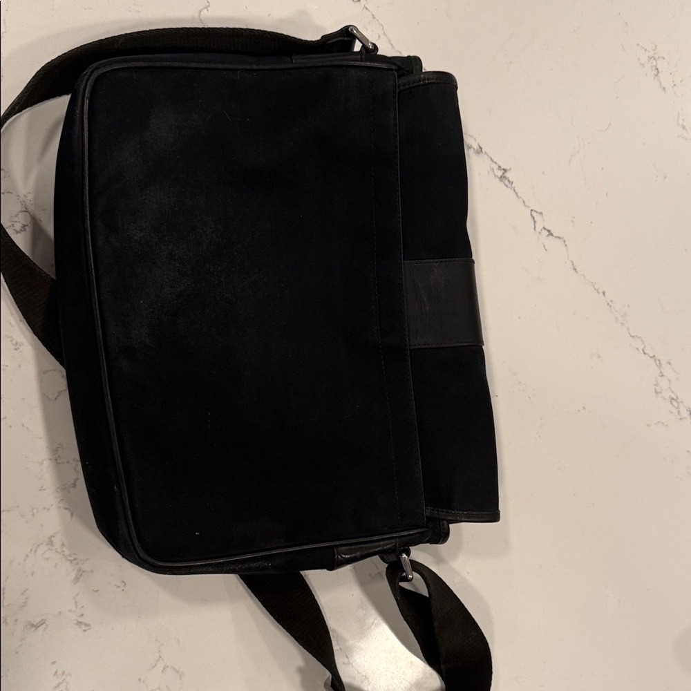 Coach Black Nylon and Leather Messenger Crossbody Bag - Picture 6 of 6